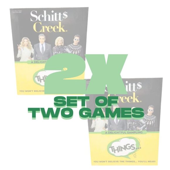 2X Schitt's Creek A Delightful Sampling Things Card Game 100 Topic Cards NWT NIB - Picture 3 of 6